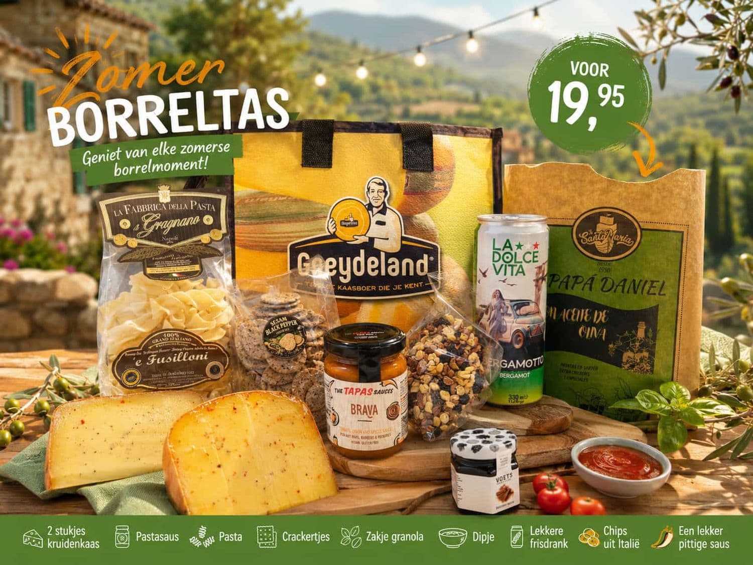 ZOMER BORRELTAS – SLECHTS €19,95! 