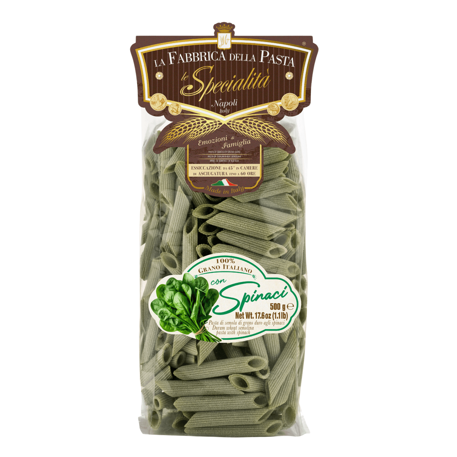 Penne met spinazie (Spinaci)