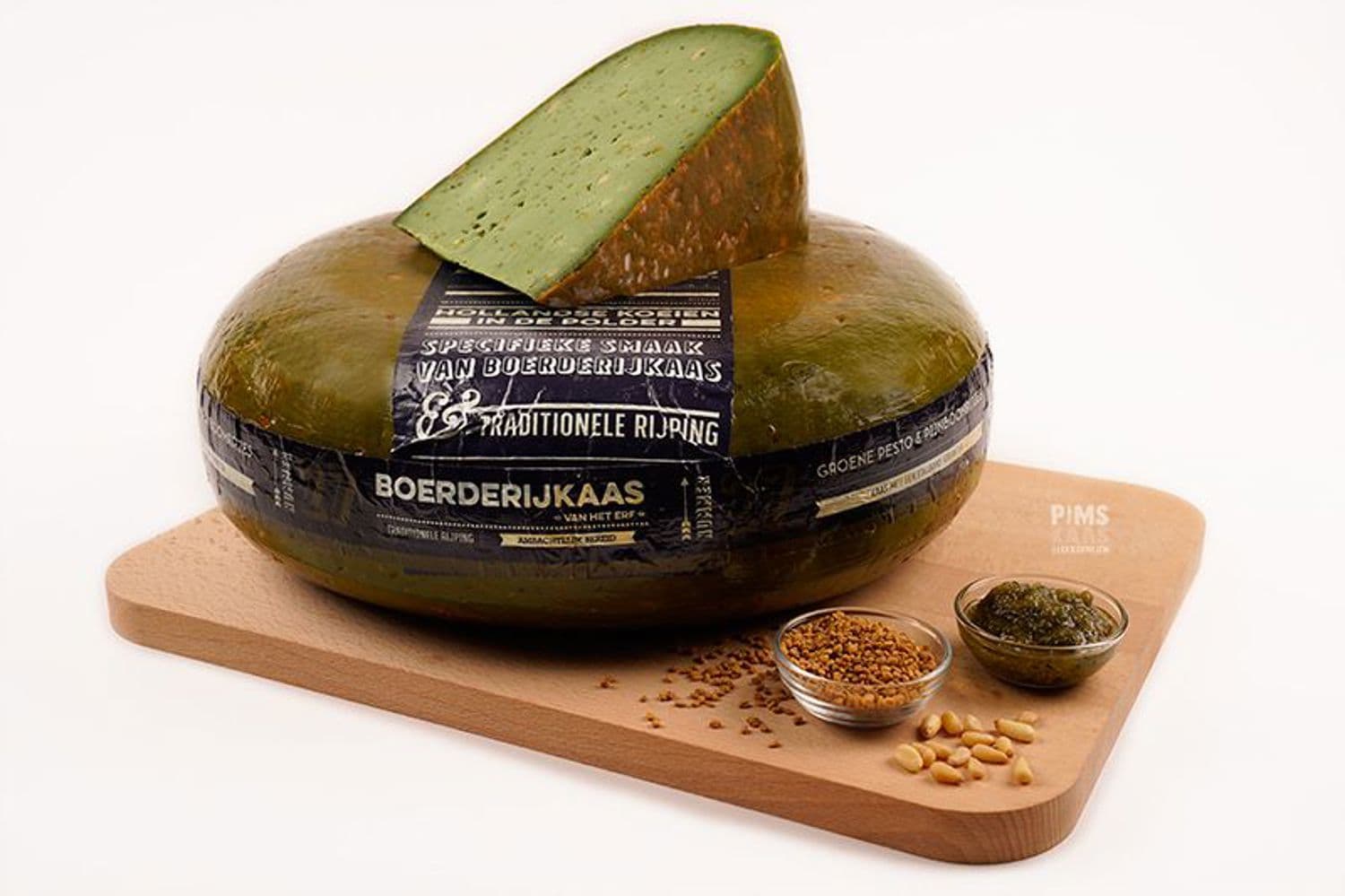 Boerderijkaas groene pesto